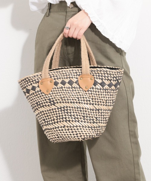 CIAOPANIC TYPY(チャオパニックティピー)の「▽編みカゴバッグ(かごバッグ・レディース・ブラック/ブラウン/オレンジ・ONE SIZE)」の7枚目の写真