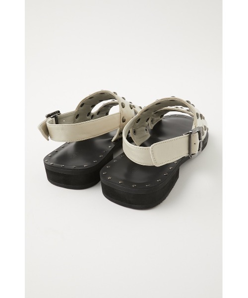MOUSSY（マウジー）の「STUDS BELT サンダル（サンダル・レディース・ブラック/ホワイト・LARGE/SMALL/MEDIUM）」の6枚目の写真