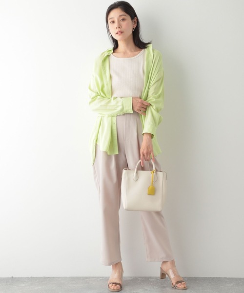 LEPSIM（レプシィム）の「ハイウエストタックパンツ2　277895（その他パンツ・レディース・ブラック/レッド/グレイッシュベージュ・MEDIUM/LARGE）」の5枚目の写真