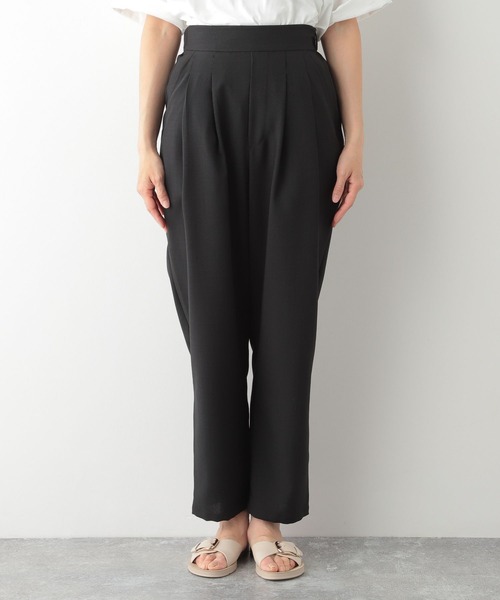 LEPSIM（レプシィム）の「ハイウエストタックパンツ2　277895（その他パンツ・レディース・ブラック/レッド/グレイッシュベージュ・MEDIUM/LARGE）」の7枚目の写真