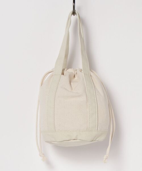 Lee（リー）の「【Lee/リー】コットンキャンバス ミニ巾着トートバッグ/ 巾着ポーチ/ エコバッグ（トートバッグ・レディース・グレー/オフホワイト/オリーブ・FREE）」の7枚目の写真