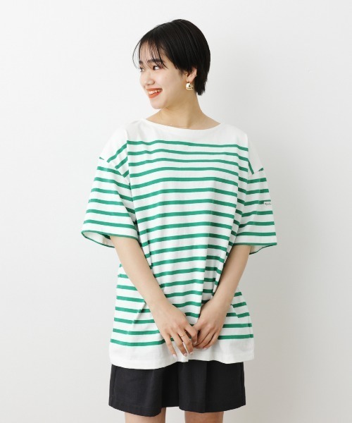 RODEO CROWNS WIDE BOWL（ロデオクラウンズワイドボウル）の「バスクボーダーTシャツ（Tシャツ/カットソー・レディース・グリーン系その他/ブルー系その他/ピンク系その他/イエロー系その他・FREE）」の2枚目の写真