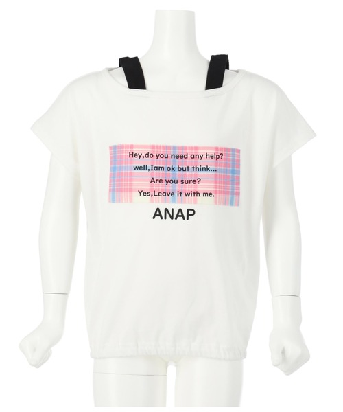 ANAP kids（アナップキッズ）の「重ね着風トップス（Tシャツ/カットソー・キッズ・ピンク/グリーン・130cm/120cm/110cm）」の6枚目の写真