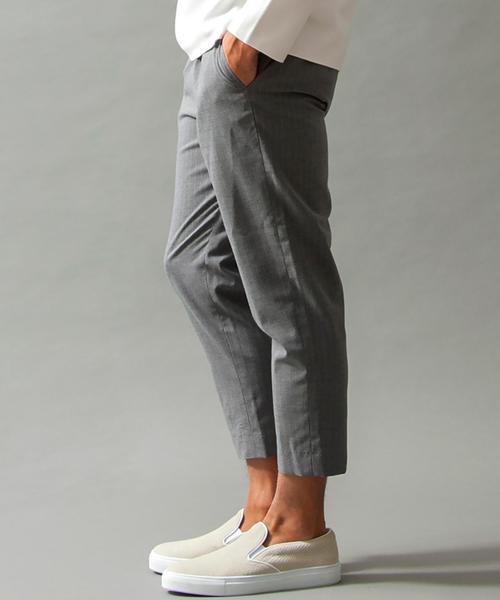 BEAUTY&YOUTH UNITED ARROWS（ビューティーアンドユースユナイテッドアローズ）の「【WEB限定】by ∴ ストライプ テーパード クロップド パンツ（スラックス・メンズ・グレー/ネイビー・SMALL/MEDIUM/LARGE）」の3枚目の写真