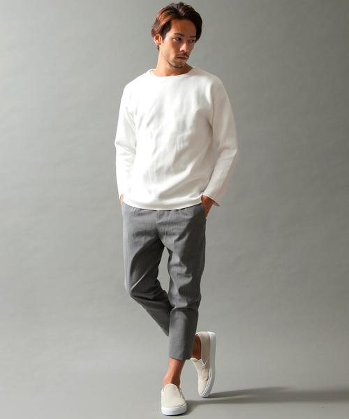 BEAUTY&YOUTH UNITED ARROWS（ビューティーアンドユースユナイテッドアローズ）の「【WEB限定】by ∴ ストライプ テーパード クロップド パンツ（スラックス・メンズ・グレー/ネイビー・SMALL/MEDIUM/LARGE）」の7枚目の写真