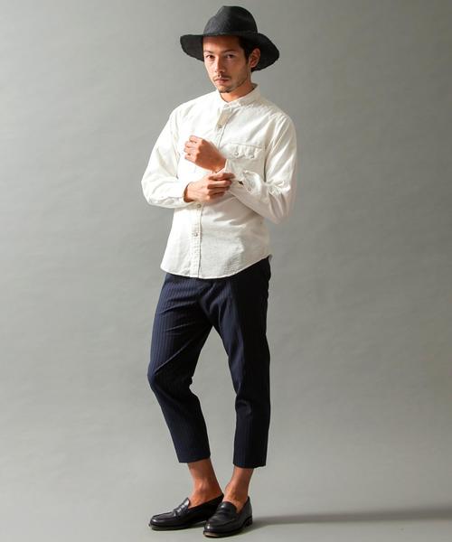 BEAUTY&YOUTH UNITED ARROWS（ビューティーアンドユースユナイテッドアローズ）の「【WEB限定】by ∴ ストライプ テーパード クロップド パンツ（スラックス・メンズ・グレー/ネイビー・SMALL/MEDIUM/LARGE）」の8枚目の写真