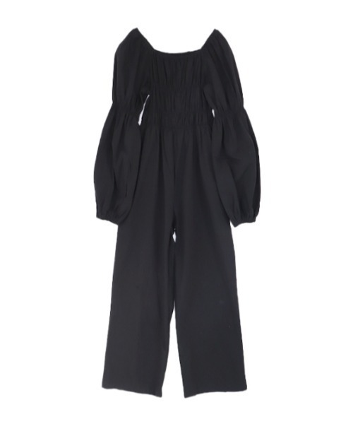 新品【AMAIL/アマイル】半袖カバーオール ナイロン ブラック 紐付き AMAIL（アマイル）の「2way gas station coverall（つなぎ