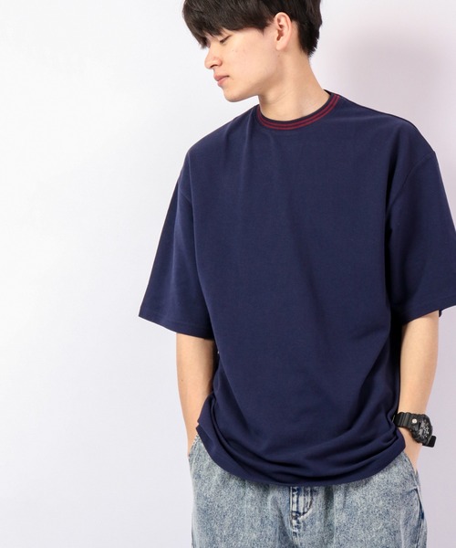 Bling Leads(ブリングリーズ)の「Bling Leads カノコリンガークルー半袖Teeシャツ(Tシャツ/カットソー・メンズ・ホワイト/ブラック/チャコール/ピンク/ネイビー・M/L)」の4枚目の写真