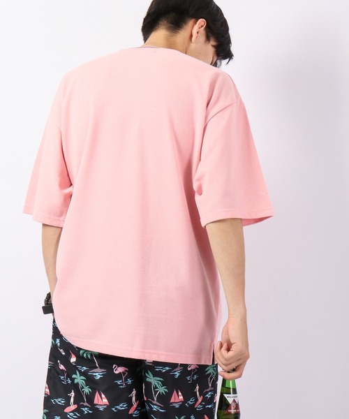 Bling Leads(ブリングリーズ)の「Bling Leads カノコリンガークルー半袖Teeシャツ(Tシャツ/カットソー・メンズ・ホワイト/ブラック/チャコール/ピンク/ネイビー・M/L)」の7枚目の写真