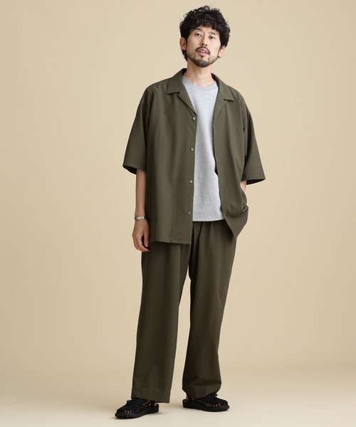 NANO universe(ナノユニバース)の「LB.04/ストレッチワイドオープンカラーシャツ 半袖(シャツ/ブラウス・メンズ・レッド系その他2/カーキ/ブラック/ネイビー・XL/S/M/L)」の17枚目の写真