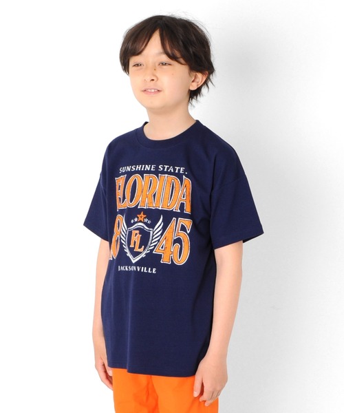 GLAZOS(グラソス)の「天竺・ドロップショルダーBIGカレッジロゴ半袖Tシャツ(Tシャツ/カットソー・キッズ・グリーン/ネイビー/ホワイト系その他・150cm/140cm/170cm/160cm/130cm)」の6枚目の写真