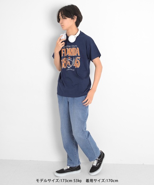 GLAZOS(グラソス)の「天竺・ドロップショルダーBIGカレッジロゴ半袖Tシャツ(Tシャツ/カットソー・キッズ・グリーン/ネイビー/ホワイト系その他・150cm/140cm/170cm/160cm/130cm)」の22枚目の写真