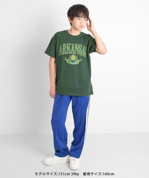 GLAZOS(グラソス)の「天竺・ドロップショルダーBIGカレッジロゴ半袖Tシャツ(Tシャツ/カットソー・キッズ・グリーン/ネイビー/ホワイト系その他・150cm/140cm/170cm/160cm/130cm)」の19枚目の写真