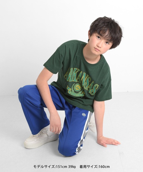 GLAZOS(グラソス)の「天竺・ドロップショルダーBIGカレッジロゴ半袖Tシャツ(Tシャツ/カットソー・キッズ・グリーン/ネイビー/ホワイト系その他・150cm/140cm/170cm/160cm/130cm)」の20枚目の写真