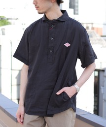 DANTON/ダントン　リネン　ラウンドカラー プルオーバー　ショートスリーブ　LINEN ROUND COLLAR PULLOVER SHIRT SHORTSLEEVE　JD-3569 KLS（メンズ）