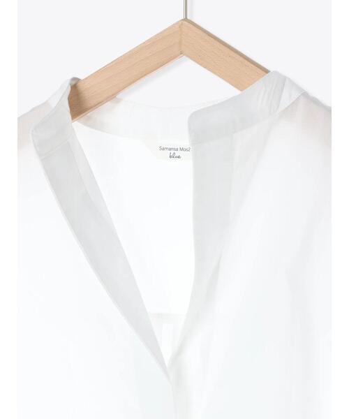 Samansa Mos2 blue(サマンサモスモスブルー)の「ドルマンスキッパーシャツ(シャツ/ブラウス・レディース・オフホワイト/イエロー/ネイビー・フリ-)」の13枚目の写真