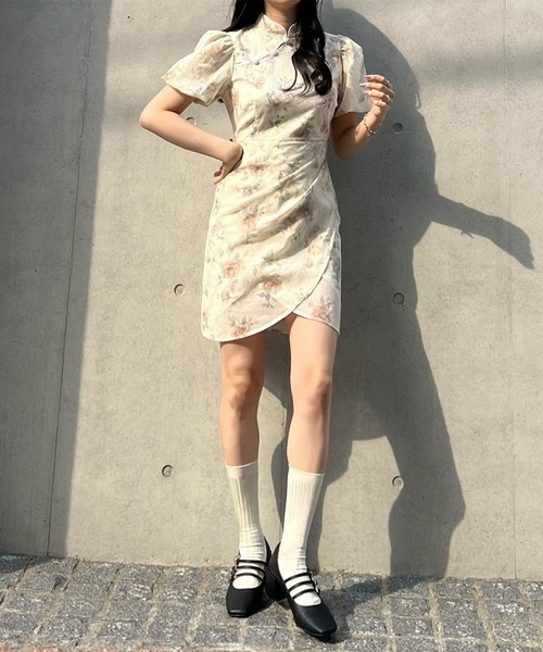 titty＆Co. PETIT by poyo（ティティーアンドコープティバイポヨ）の「【titty&Co.PETIT by POYO】フラワーカシュクールミニワンピース（ワンピース・レディース・アイボリー・SMALL/MEDIUM）」の10枚目の写真