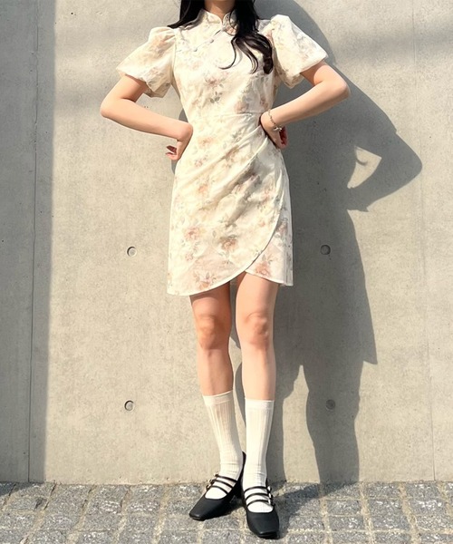 titty＆Co. PETIT by poyo（ティティーアンドコープティバイポヨ）の「【titty&Co.PETIT by POYO】フラワーカシュクールミニワンピース（ワンピース・レディース・アイボリー・SMALL/MEDIUM）」の11枚目の写真