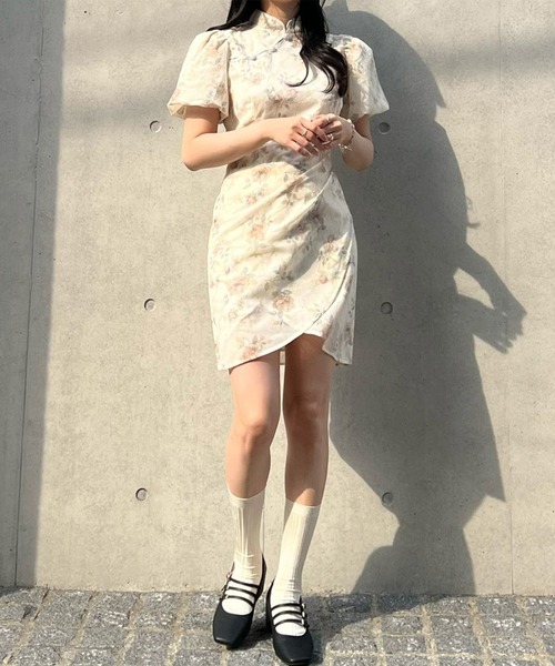 titty＆Co. PETIT by poyo（ティティーアンドコープティバイポヨ）の「【titty&Co.PETIT by POYO】フラワーカシュクールミニワンピース（ワンピース・レディース・アイボリー・SMALL/MEDIUM）」の12枚目の写真