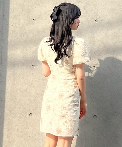 titty＆Co. PETIT by poyo（ティティーアンドコープティバイポヨ）の「【titty&Co.PETIT by POYO】フラワーカシュクールミニワンピース（ワンピース・レディース・アイボリー・SMALL/MEDIUM）」の9枚目の写真