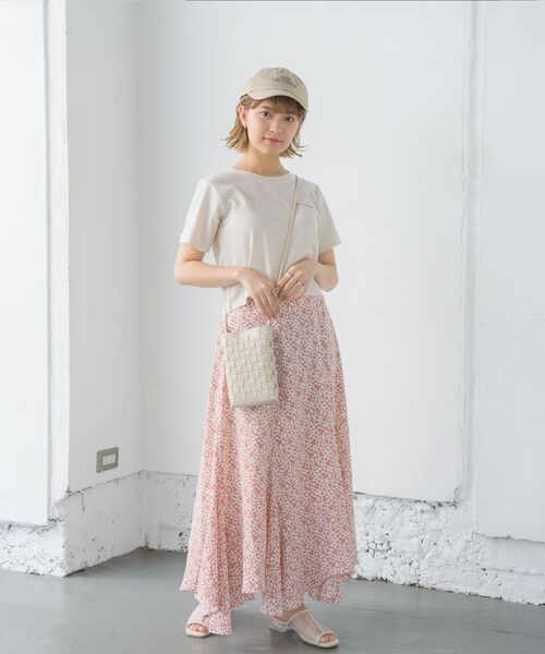 RETRO GIRL(レトロガール)の「メランジ刺繍ロゴTee(Tシャツ/カットソー・レディース・グリーン/オフホワイト/ピンク・FREE)」の8枚目の写真