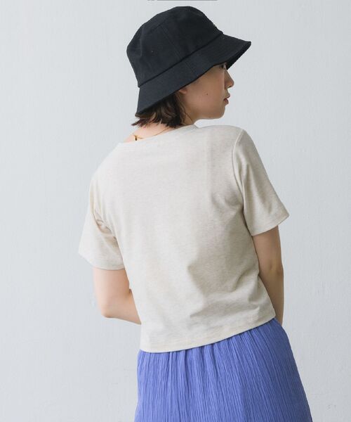 RETRO GIRL(レトロガール)の「メランジ刺繍ロゴTee(Tシャツ/カットソー・レディース・グリーン/オフホワイト/ピンク・FREE)」の12枚目の写真