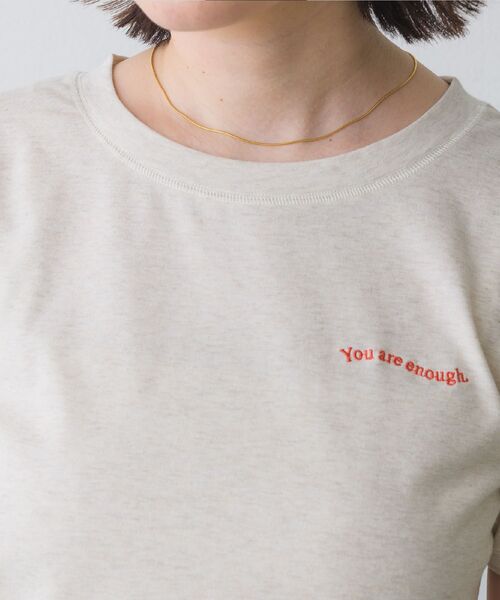 RETRO GIRL(レトロガール)の「メランジ刺繍ロゴTee(Tシャツ/カットソー・レディース・グリーン/オフホワイト/ピンク・FREE)」の13枚目の写真