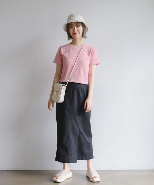 RETRO GIRL(レトロガール)の「メランジ刺繍ロゴTee(Tシャツ/カットソー・レディース・グリーン/オフホワイト/ピンク・FREE)」の19枚目の写真