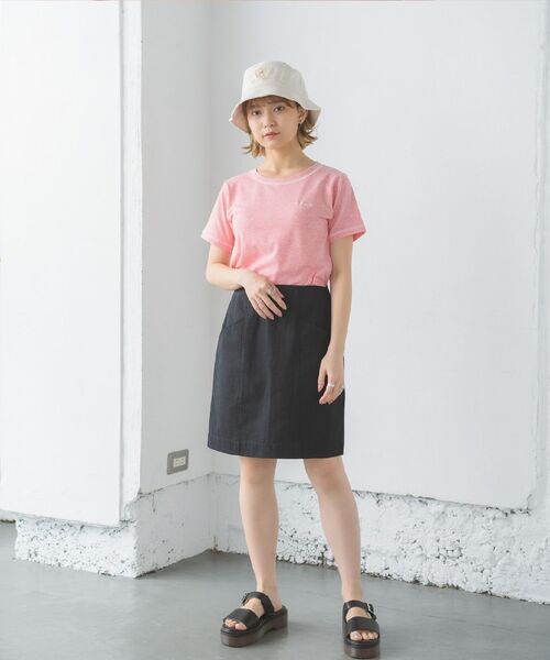 RETRO GIRL(レトロガール)の「メランジ刺繍ロゴTee(Tシャツ/カットソー・レディース・グリーン/オフホワイト/ピンク・FREE)」の20枚目の写真