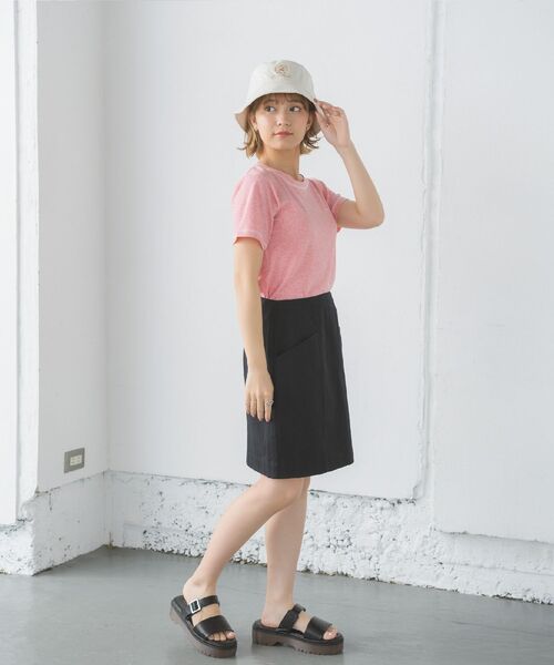 RETRO GIRL(レトロガール)の「メランジ刺繍ロゴTee(Tシャツ/カットソー・レディース・グリーン/オフホワイト/ピンク・FREE)」の21枚目の写真