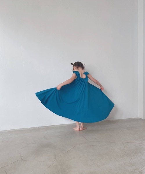 LOWRYS FARM(ローリーズファーム)の「カタフリルカットノースリーブワンピース 299637(ワンピース・キッズ・ピンク/イエロー/ブルー/ボルドー・110cm/120cm/130cm/140cm/150cm)」の7枚目の写真