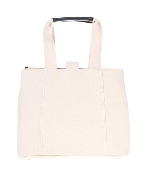 INGNI（イング）の「フリルキャンバストートバッグ（トートバッグ・レディース・ブラック/グレー系その他/キナリ・ONE SIZE）」の5枚目の写真