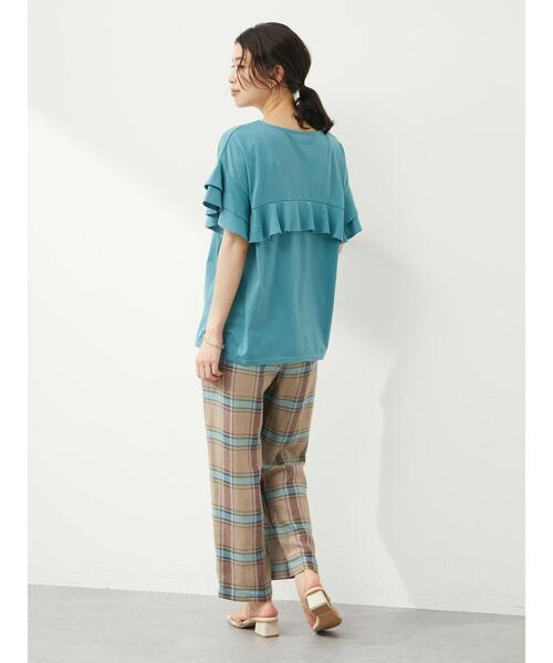 Green Parks(グリーンパークス)の「ベルギーリネン混チェックストレートパンツ(その他パンツ・レディース・ブラウン/ブルー/ベージュ・FREE)」の19枚目の写真