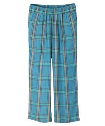 Green　Parks | ベルギーリネン混チェックストレートパンツ(その他パンツ)