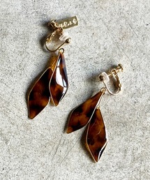 The Rule ザルール：Leaf double hook pierced earring：2連リーフ　イヤリング