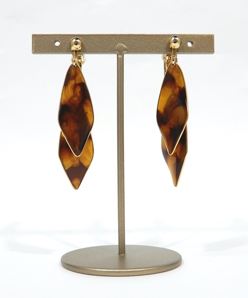 The Rule(ザルール)の「The Rule ザルール:Leaf double hook pierced earring:2連リーフ イヤリング(イヤリング・レディース・ホワイト/グレー/クリア/ブラウン・FREE)」の12枚目の写真