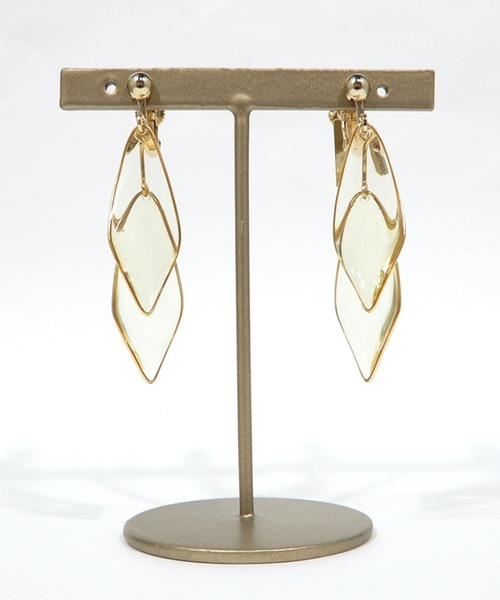 The Rule(ザルール)の「The Rule ザルール:Leaf double hook pierced earring:2連リーフ イヤリング(イヤリング・レディース・ホワイト/グレー/クリア/ブラウン・FREE)」の11枚目の写真