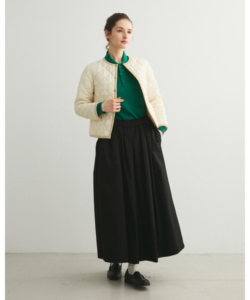 Traditional Weatherwear（トラディショナルウェザーウェア）の「ARKLEY（ノーカラージャケット・レディース・ネイビー/カーキ/アイボリー/ブラック×ブラック/ベージュ系その他・36/34/32/38）」の2枚目の写真