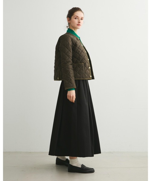 Traditional Weatherwear（トラディショナルウェザーウェア）の「ARKLEY（ノーカラージャケット・レディース・ネイビー/カーキ/アイボリー/ブラック×ブラック/ベージュ系その他・36/34/32/38）」の20枚目の写真