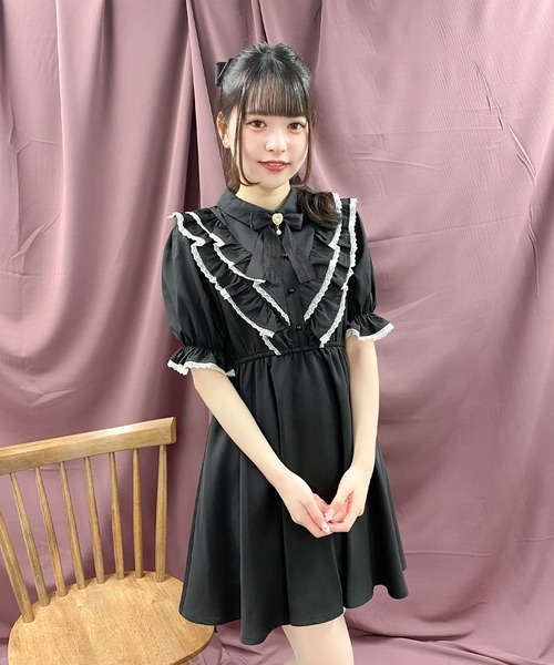セール ブローチ付きダブルフリルワンピース ワンピース Rojita ロジータ のファッション通販 Zozotown