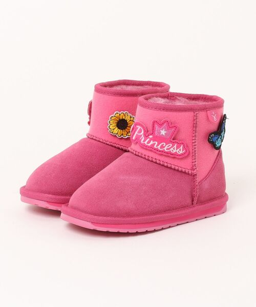 EMU Australia（エミューオーストラリア）の「Wallaby Mini Play（ブーツ・キッズ・ブラック/ピンク・22cm/15cm/16cm/17cm/18cm/13cm/14cm/19cm/20cm/21cm）」の2枚目の写真