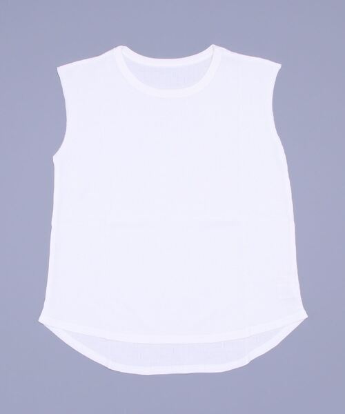 KOBE LETTUCE（コウベレタス）の「ワッフルフレンチスリーブカットソー（Tシャツ/カットソー・レディース・ブルー系/ホワイト/ブラック/グレイッシュベージュ/カーキ・L/M）」の7枚目の写真