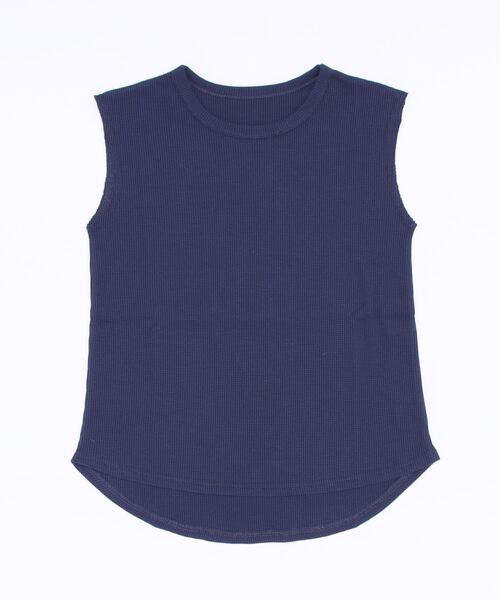 KOBE LETTUCE（コウベレタス）の「ワッフルフレンチスリーブカットソー（Tシャツ/カットソー・レディース・ブルー系/ホワイト/ブラック/グレイッシュベージュ/カーキ・L/M）」の9枚目の写真