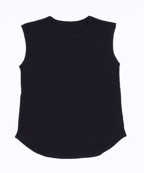 KOBE LETTUCE（コウベレタス）の「ワッフルフレンチスリーブカットソー（Tシャツ/カットソー・レディース・ブルー系/ホワイト/ブラック/グレイッシュベージュ/カーキ・L/M）」の21枚目の写真