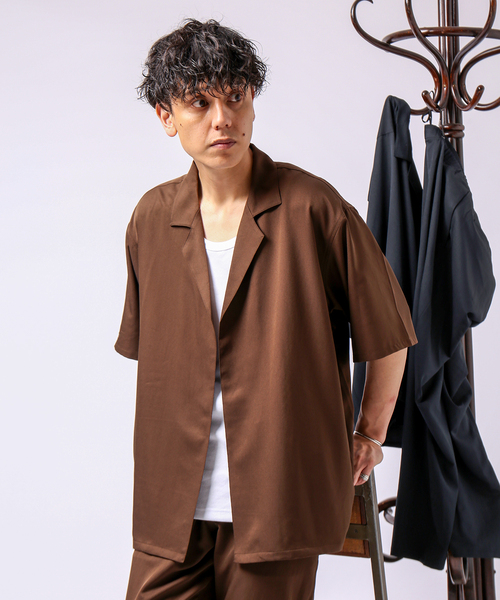 B.C STOCK(ベーセーストック)の「COOLFIBER RELAX SETUP(シャツ/ブラウス・メンズ・ブラック/カーキ/ネイビー/ブラウン/グレー/チャコールグレー/ベージュ・MEDIUM/LARGE)」の8枚目の写真