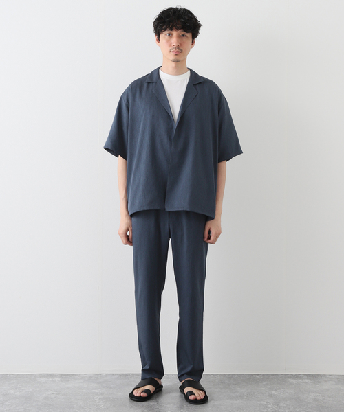 B.C STOCK(ベーセーストック)の「COOLFIBER RELAX SETUP(シャツ/ブラウス・メンズ・ブラック/カーキ/ネイビー/ブラウン/グレー/チャコールグレー/ベージュ・MEDIUM/LARGE)」の12枚目の写真