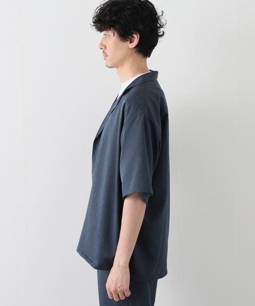 B.C STOCK(ベーセーストック)の「COOLFIBER RELAX SETUP(シャツ/ブラウス・メンズ・ブラック/カーキ/ネイビー/ブラウン/グレー/チャコールグレー/ベージュ・MEDIUM/LARGE)」の16枚目の写真