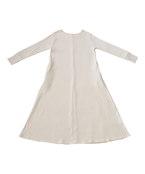 antiqua（アンティカ）の「リブカットソーワンピース（ワンピース・レディース・グリーン/アッシュグレー/オレンジ/ブラック/アイボリー・FREE）」の9枚目の写真