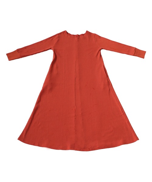 antiqua（アンティカ）の「リブカットソーワンピース（ワンピース・レディース・グリーン/アッシュグレー/オレンジ/ブラック/アイボリー・FREE）」の12枚目の写真