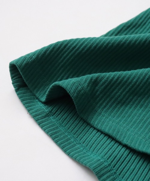 antiqua（アンティカ）の「リブカットソーワンピース（ワンピース・レディース・グリーン/アッシュグレー/オレンジ/ブラック/アイボリー・FREE）」の15枚目の写真